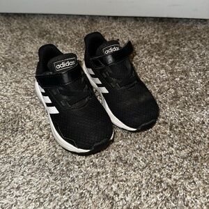 Adidas Kids Black and White Sneakers